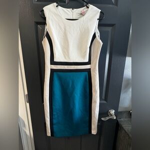 Calvin Klein Colorblock Midi Dress Size 10
